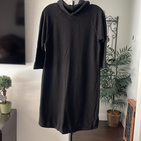 Evereve and Michael Stars Cowlneck long sleeve Dress Dark Charcoal Black Size S. - Picture 3 of 11